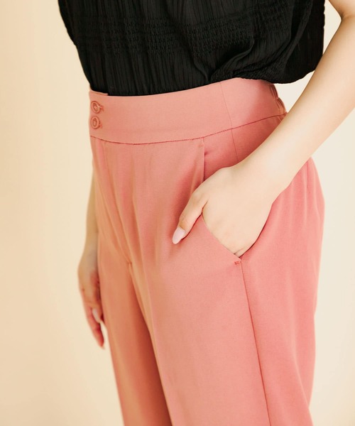 HEYUMM（ヘユム）の「ハイウエストセミフレアパンツ（その他パンツ・レディース・ライトピンク/ブラック/オフホワイト・SMALL/MEDIUM）」の22枚目の写真