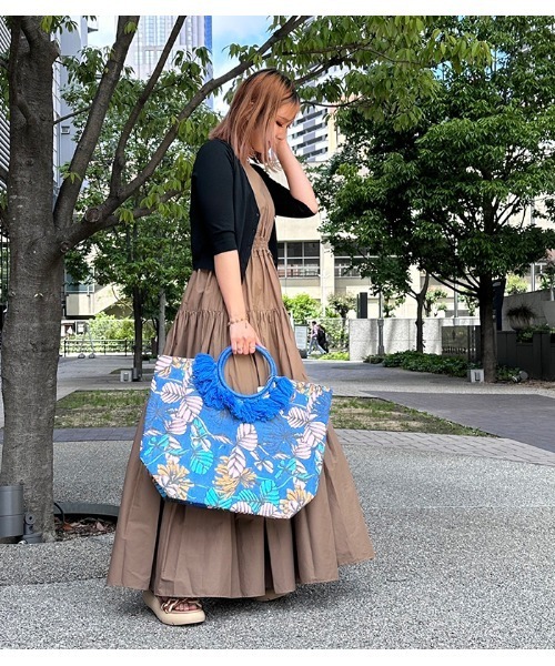 Shiraleah（シャラレア）の「【SHIRALEAH】ボタニカルプリントサークルハンドルトート（トートバッグ・レディース・マルチ・FREE）」の7枚目の写真