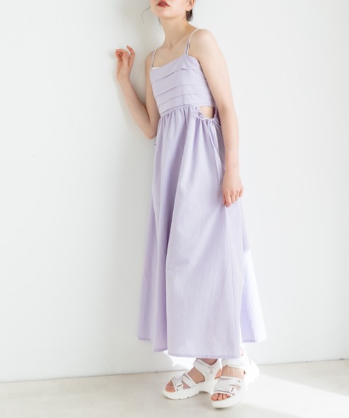 OLIVE des OLIVE（オリーブデオリーブ）の「旬なレディキャミワンピース　1031090550（ワンピース・レディース・ラベンダー/ブラック/オフホワイト/チェック・FREE）」の3枚目の写真