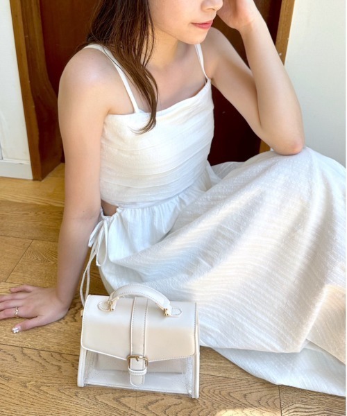 OLIVE des OLIVE（オリーブデオリーブ）の「旬なレディキャミワンピース　1031090550（ワンピース・レディース・ラベンダー/ブラック/オフホワイト/チェック・FREE）」の5枚目の写真