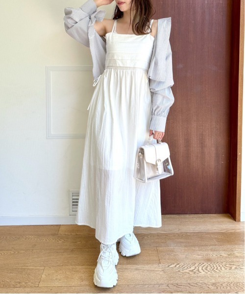 OLIVE des OLIVE（オリーブデオリーブ）の「旬なレディキャミワンピース　1031090550（ワンピース・レディース・ラベンダー/ブラック/オフホワイト/チェック・FREE）」の22枚目の写真