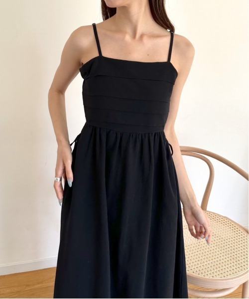 OLIVE des OLIVE（オリーブデオリーブ）の「旬なレディキャミワンピース　1031090550（ワンピース・レディース・ラベンダー/ブラック/オフホワイト/チェック・FREE）」の6枚目の写真