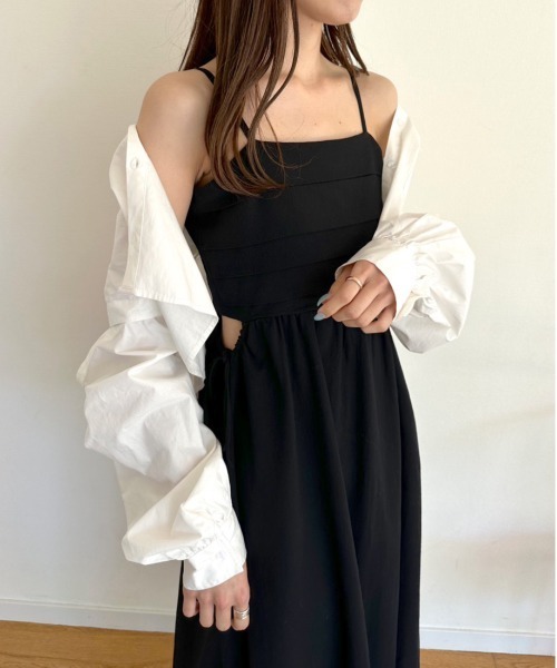 OLIVE des OLIVE（オリーブデオリーブ）の「旬なレディキャミワンピース　1031090550（ワンピース・レディース・ラベンダー/ブラック/オフホワイト/チェック・FREE）」の11枚目の写真