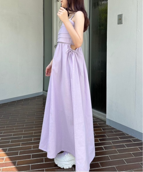 OLIVE des OLIVE（オリーブデオリーブ）の「旬なレディキャミワンピース　1031090550（ワンピース・レディース・ラベンダー/ブラック/オフホワイト/チェック・FREE）」の7枚目の写真