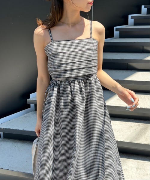 OLIVE des OLIVE（オリーブデオリーブ）の「旬なレディキャミワンピース　1031090550（ワンピース・レディース・ラベンダー/ブラック/オフホワイト/チェック・FREE）」の20枚目の写真