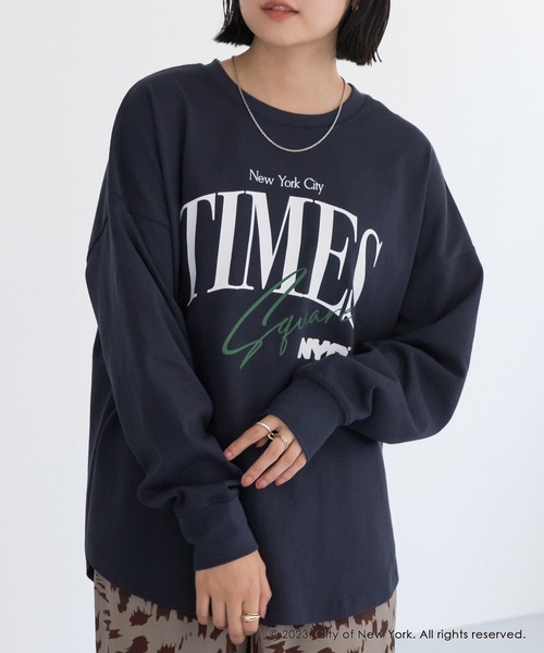 GOOD ROCK SPEED（グッドロックスピード）の「【GOOD ROCK SPEED】NYC ロングスリーブTシャツ（Tシャツ/カットソー・レディース・ネイビー/ホワイト/ピンク・F）」の15枚目の写真