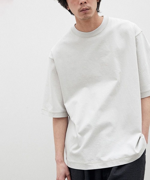 LIDNM(リドム)の「CRISP YARN TEE(Tシャツ/カットソー・メンズ・グレー系その他/ホワイト系その他・SMALL/MEDIUM)」の1枚目の写真