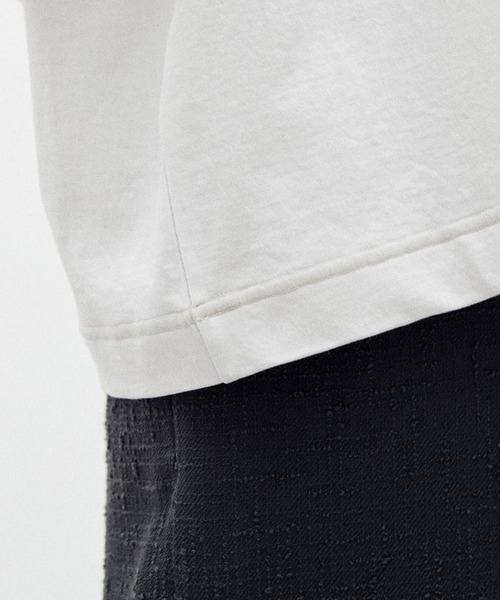 LIDNM(リドム)の「CRISP YARN TEE(Tシャツ/カットソー・メンズ・グレー系その他/ホワイト系その他・SMALL/MEDIUM)」の7枚目の写真