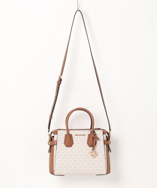 MICHAEL KORS(マイケルコース)の「MERCER トップジップ ベルテッド サッチェル スモール - MKシグネチャー(ハンドバッグ・レディース・ホワイト系・FREE)」の5枚目の写真