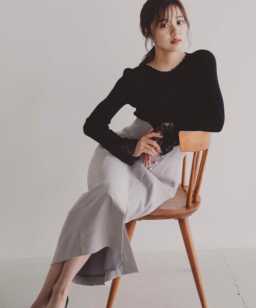 国内発 BALENCIAGA ブラックキュプラツイルドレープスカート WOOL SINGLE R-TUBE SKIRT(S Black): Vintage 1.2｜THE SHOP