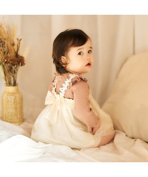 apres les cours(アプレレクール)の「レースチュール ベビージャンスカ(その他ベビーウェア・キッズ・ブルー/アイボリー・70/80)」の11枚目の写真