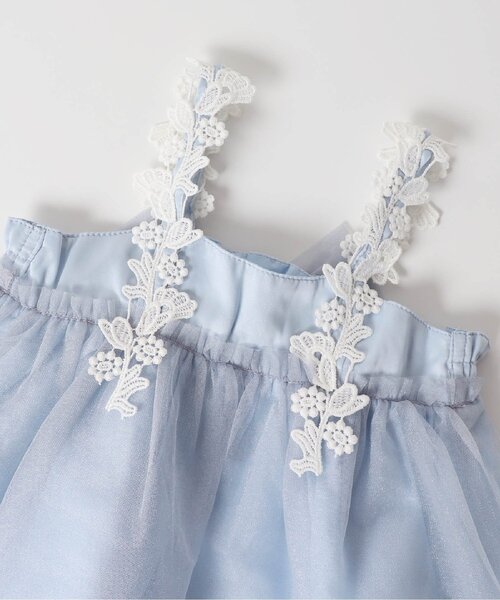 apres les cours(アプレレクール)の「レースチュール ベビージャンスカ(その他ベビーウェア・キッズ・ブルー/アイボリー・70/80)」の3枚目の写真