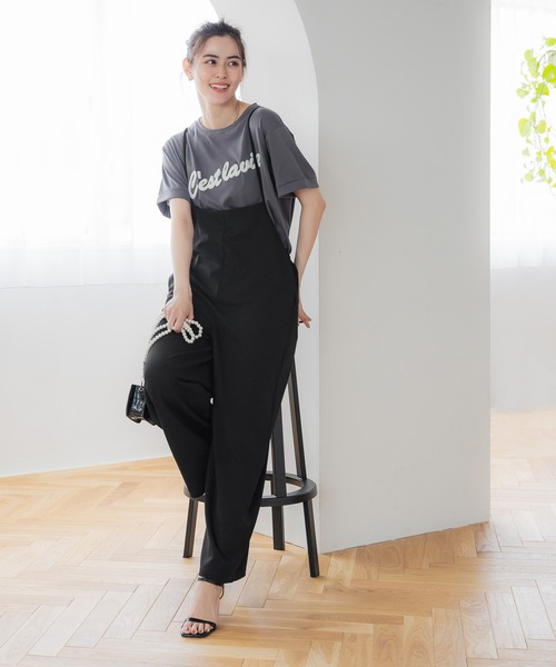 6点セット　まとめ売り レディース服　コーデ売り サロペット ジョーゼット coca サロペット オーバーオール 2WAYジョーゼットワイド