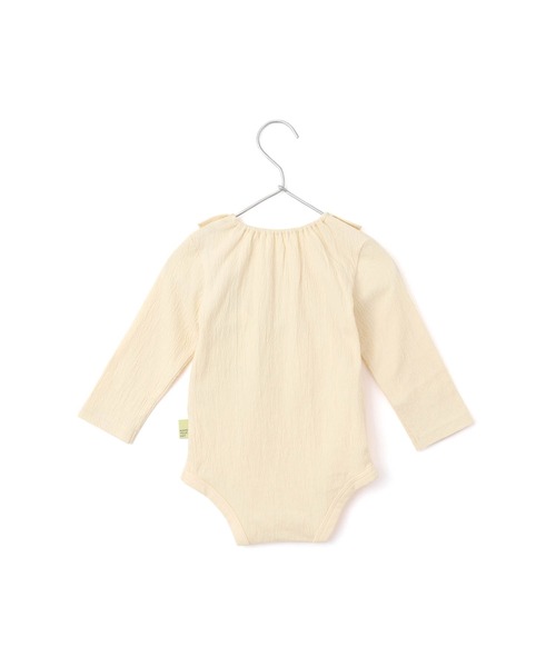 MAKE YOUR DAY（メイクユアデイ）の「無地衿付きシャーリングロンパス（ロンパース・キッズ・グレー/アイボリー/ブラウン・70/80）」の9枚目の写真