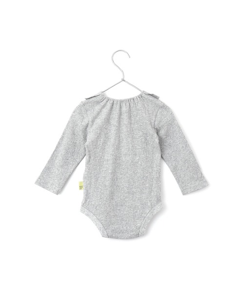 MAKE YOUR DAY（メイクユアデイ）の「無地衿付きシャーリングロンパス（ロンパース・キッズ・グレー/アイボリー/ブラウン・70/80）」の7枚目の写真