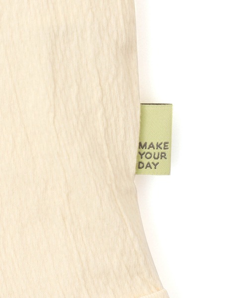 MAKE YOUR DAY（メイクユアデイ）の「無地衿付きシャーリングロンパス（ロンパース・キッズ・グレー/アイボリー/ブラウン・70/80）」の14枚目の写真