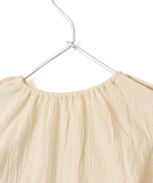 MAKE YOUR DAY（メイクユアデイ）の「無地衿付きシャーリングロンパス（ロンパース・キッズ・グレー/アイボリー/ブラウン・70/80）」の17枚目の写真