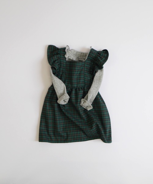 MAKE YOUR DAY（メイクユアデイ）の「無地衿付きシャーリングロンパス（ロンパース・キッズ・グレー/アイボリー/ブラウン・70/80）」の6枚目の写真