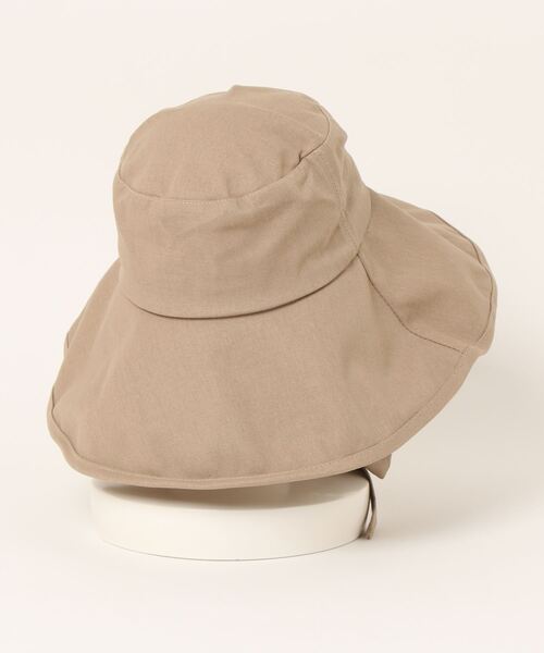 Reurie'（レウリィ）の「リボンバケットハット / 日差し避け 日焼け対策 シンプル カジュアル バケハ 韓国（ハット・レディース・ベージュ/ブラック・FREE）」の6枚目の写真