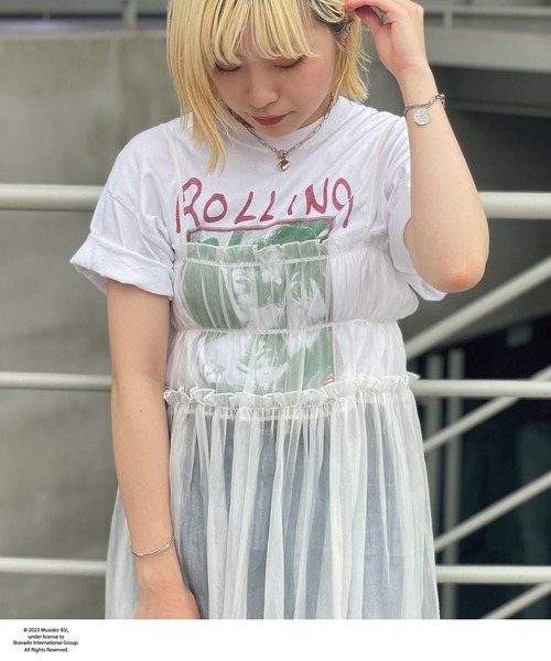 CIAOPANIC（チャオパニック）の「シャーリングシアーキャミワンピース（ワンピース・レディース・ブラック/ブラウン/ホワイト・FREE）」の13枚目の写真