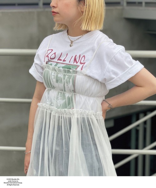 CIAOPANIC（チャオパニック）の「シャーリングシアーキャミワンピース（ワンピース・レディース・ブラック/ブラウン/ホワイト・FREE）」の11枚目の写真