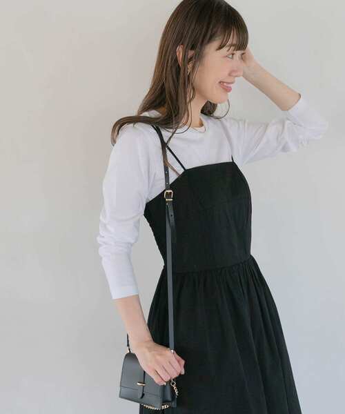 URBAN RESEARCH Sonny Label（アーバンリサーチサニーレーベル）の「シャーリングキャミワンピース（ワンピース・レディース・ブラック/ベージュ/グレー・FREE）」の7枚目の写真