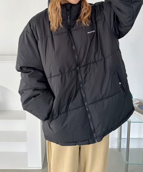 CLEA（クレア）の「ワンポイント刺繍ダウン中綿ジャケット（ダウンジャケット/コート・レディース・ブラック/ホワイト/グリーン・M/L/XL）」の19枚目の写真