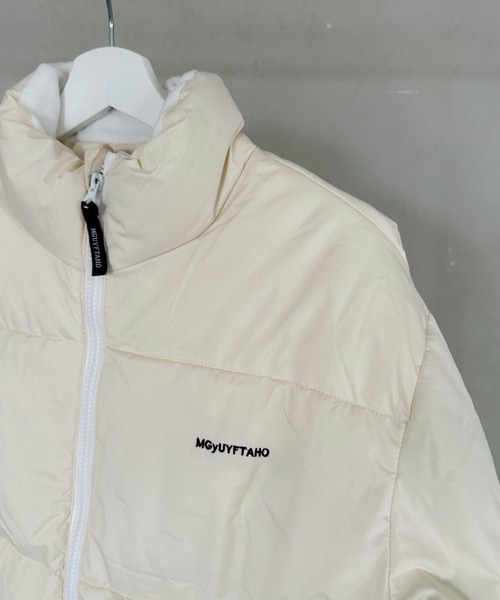 CLEA（クレア）の「ワンポイント刺繍ダウン中綿ジャケット（ダウンジャケット/コート・レディース・ブラック/ホワイト/グリーン・M/L/XL）」の17枚目の写真