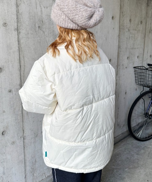 CLEA（クレア）の「ワンポイント刺繍ダウン中綿ジャケット（ダウン