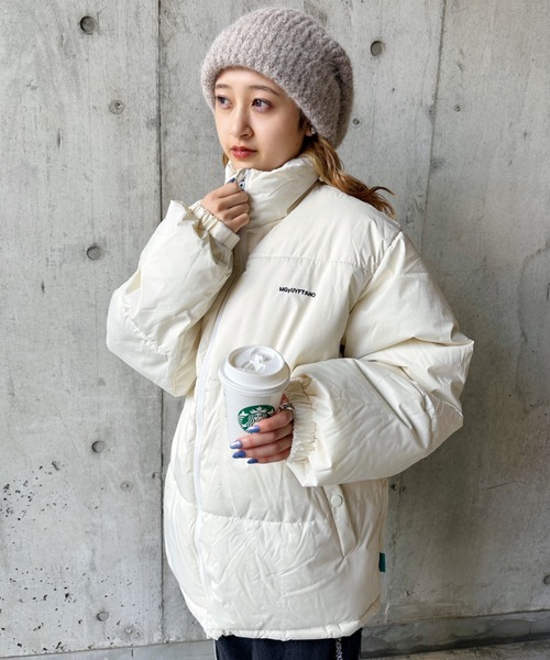 CLEA（クレア）の「ワンポイント刺繍ダウン中綿ジャケット（ダウン