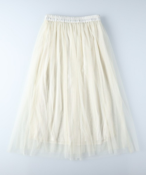 HONEYSUCKLE ROSE(ハニーサックルローズ)の「【HONEYSUCKLE ROSE】チュールスカート(スカート・レディース・オフホワイト/ブラック・M-L)」の11枚目の写真