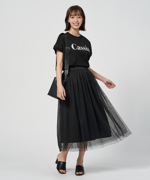 HONEYSUCKLE ROSE(ハニーサックルローズ)の「【HONEYSUCKLE ROSE】チュールスカート(スカート・レディース・オフホワイト/ブラック・M-L)」の7枚目の写真