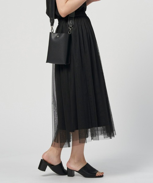 HONEYSUCKLE ROSE(ハニーサックルローズ)の「【HONEYSUCKLE ROSE】チュールスカート(スカート・レディース・オフホワイト/ブラック・M-L)」の8枚目の写真