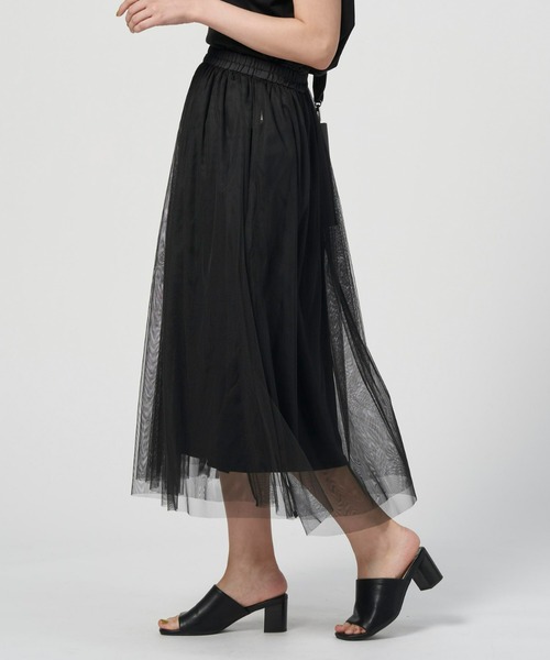 HONEYSUCKLE ROSE(ハニーサックルローズ)の「【HONEYSUCKLE ROSE】チュールスカート(スカート・レディース・オフホワイト/ブラック・M-L)」の9枚目の写真