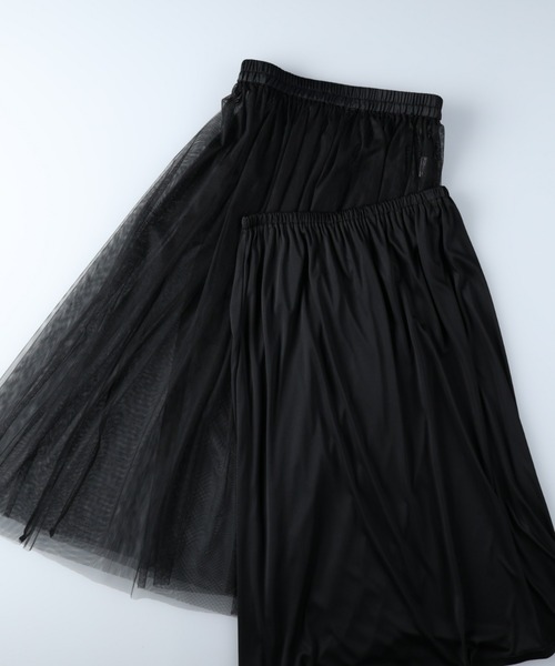 HONEYSUCKLE ROSE(ハニーサックルローズ)の「【HONEYSUCKLE ROSE】チュールスカート(スカート・レディース・オフホワイト/ブラック・M-L)」の15枚目の写真