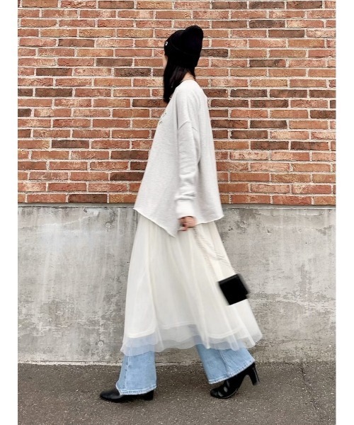 HONEYSUCKLE ROSE(ハニーサックルローズ)の「【HONEYSUCKLE ROSE】チュールスカート(スカート・レディース・オフホワイト/ブラック・M-L)」の22枚目の写真