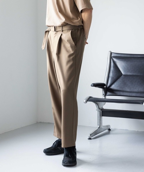 LOWRYS FARM（ローリーズファーム）の「ベルトツキツイルワイドパンツ　970875（その他パンツ・メンズ・ブラック/ブラウン・MEDIUM/LARGE）」の8枚目の写真