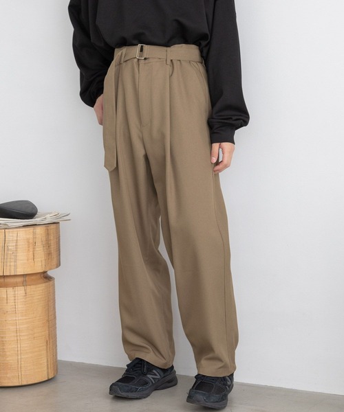 LOWRYS FARM（ローリーズファーム）の「ベルトツキツイルワイドパンツ　970875（その他パンツ・メンズ・ブラック/ブラウン・MEDIUM/LARGE）」の22枚目の写真