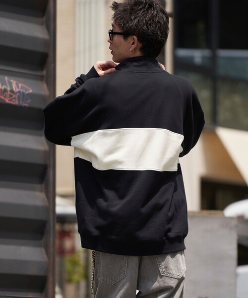 PUBLUX（パブリュクス）の「U.S. POLO ASSN./ユーエスポロアッスン 別注ハーフジップスウェット/ロゴ刺繍/ユニセックス/裏起毛(限定展開)（スウェット・メンズ・ネイビー/グリーン/ブルー/チャコールグレー/ブラック/ライトグレー/インディゴブルー/グレー・LARGE/SMALL/MEDIUM）」の11枚目の写真