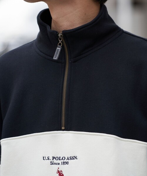 【未使用】U.S. POLO ASSN M 撥水性 ロゴ ユニセックス 新品】U.S. POLO ASSN. ロゴ刺繍 Tシャツ 男女兼用 Fサイズ