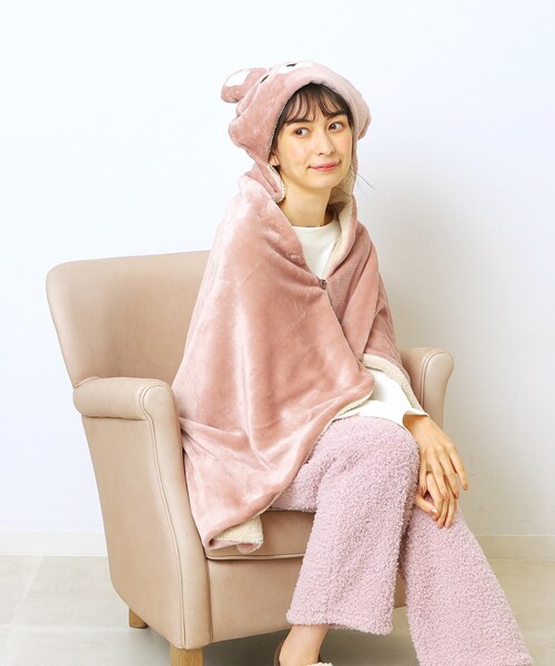 SHOO・LA・RUE（シューラルー）の「◆【シューラズー】フード付きブランケット（ブランケット・レディース・グレー/ブラウン系/ピンク系・00）」の6枚目の写真