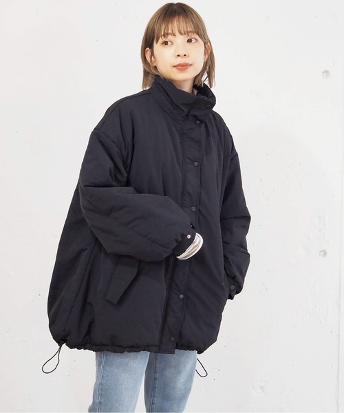 tiptop(ティップトップ)の「【2WAY】ナイロン中綿フードブルゾン(ダウンジャケット/コート・レディース・アイボリー/ブラック/カーキ・FREE)」の16枚目の写真