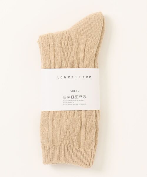 LOWRYS FARM（ローリーズファーム）の「ソフトウォームソックス　976158（ソックス/靴下・レディース・レッド/ベージュ/ブルー・FREE）」の2枚目の写真