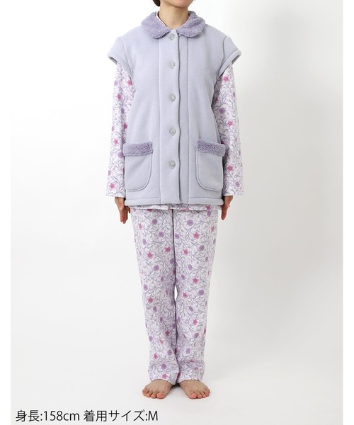 ワコール 睡眠科学 レディースパジャマ 半袖9分丈 Mサイズ ブラウン