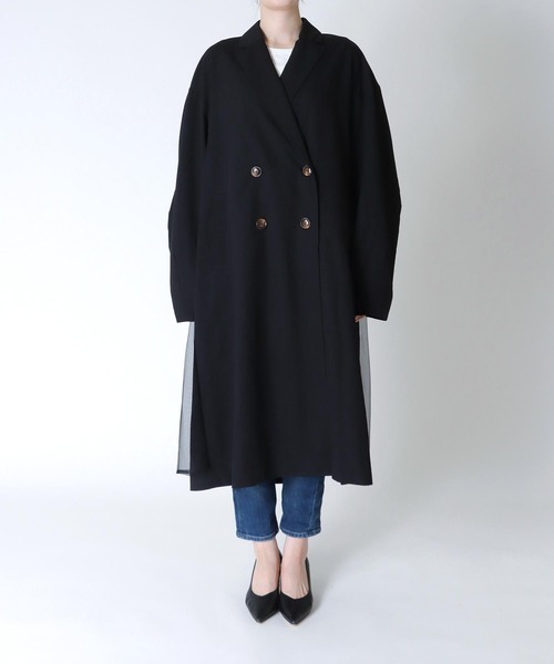 Three Four Time(スリーフォータイム)の「チュールレイヤードチェスターコート(チェスターコート・レディース・ブラック・FREE)」の11枚目の写真