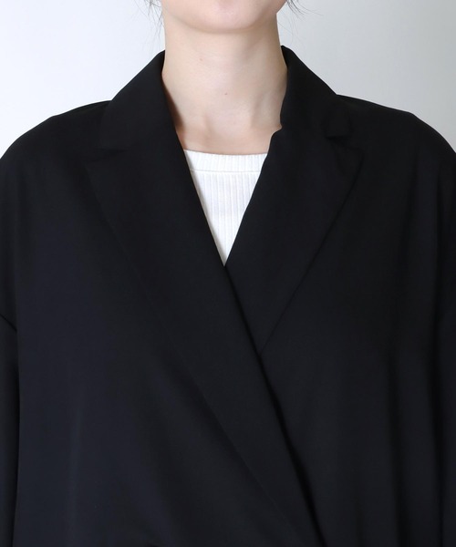 Three Four Time(スリーフォータイム)の「チュールレイヤードチェスターコート(チェスターコート・レディース・ブラック・FREE)」の14枚目の写真