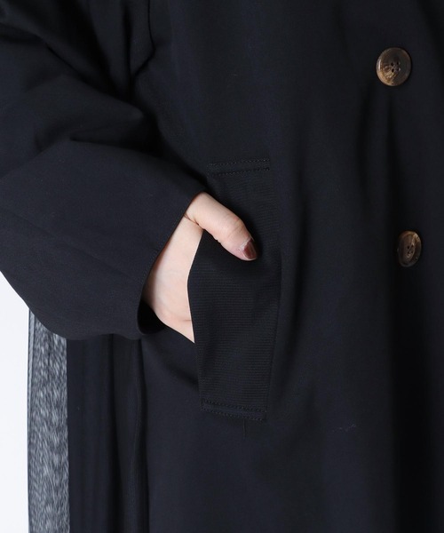 Three Four Time(スリーフォータイム)の「チュールレイヤードチェスターコート(チェスターコート・レディース・ブラック・FREE)」の16枚目の写真