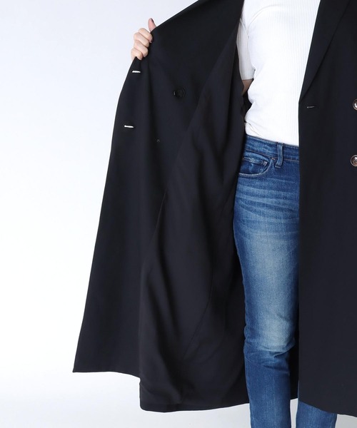 Three Four Time(スリーフォータイム)の「チュールレイヤードチェスターコート(チェスターコート・レディース・ブラック・FREE)」の20枚目の写真