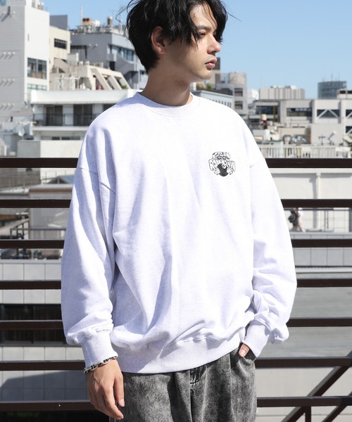 ８(eight)（エイト）の「プリントスウェット（スウェット・メンズ・アッシュグレー/オフホワイト/ラベンダー/ブラック・MEDIUM/LARGE）」の21枚目の写真