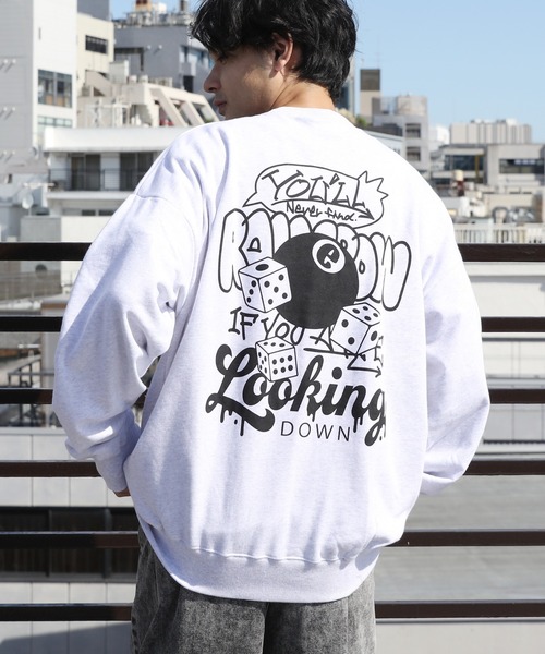 ８(eight)（エイト）の「プリントスウェット（スウェット・メンズ・アッシュグレー/オフホワイト/ラベンダー/ブラック・MEDIUM/LARGE）」の20枚目の写真